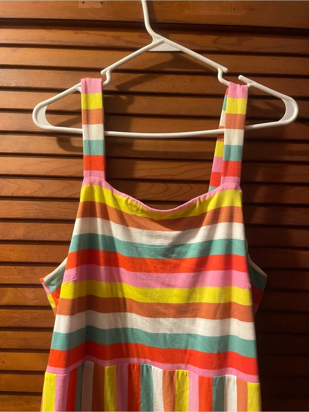 J. Crew Rainbow Striped Tiered Maxi Dress